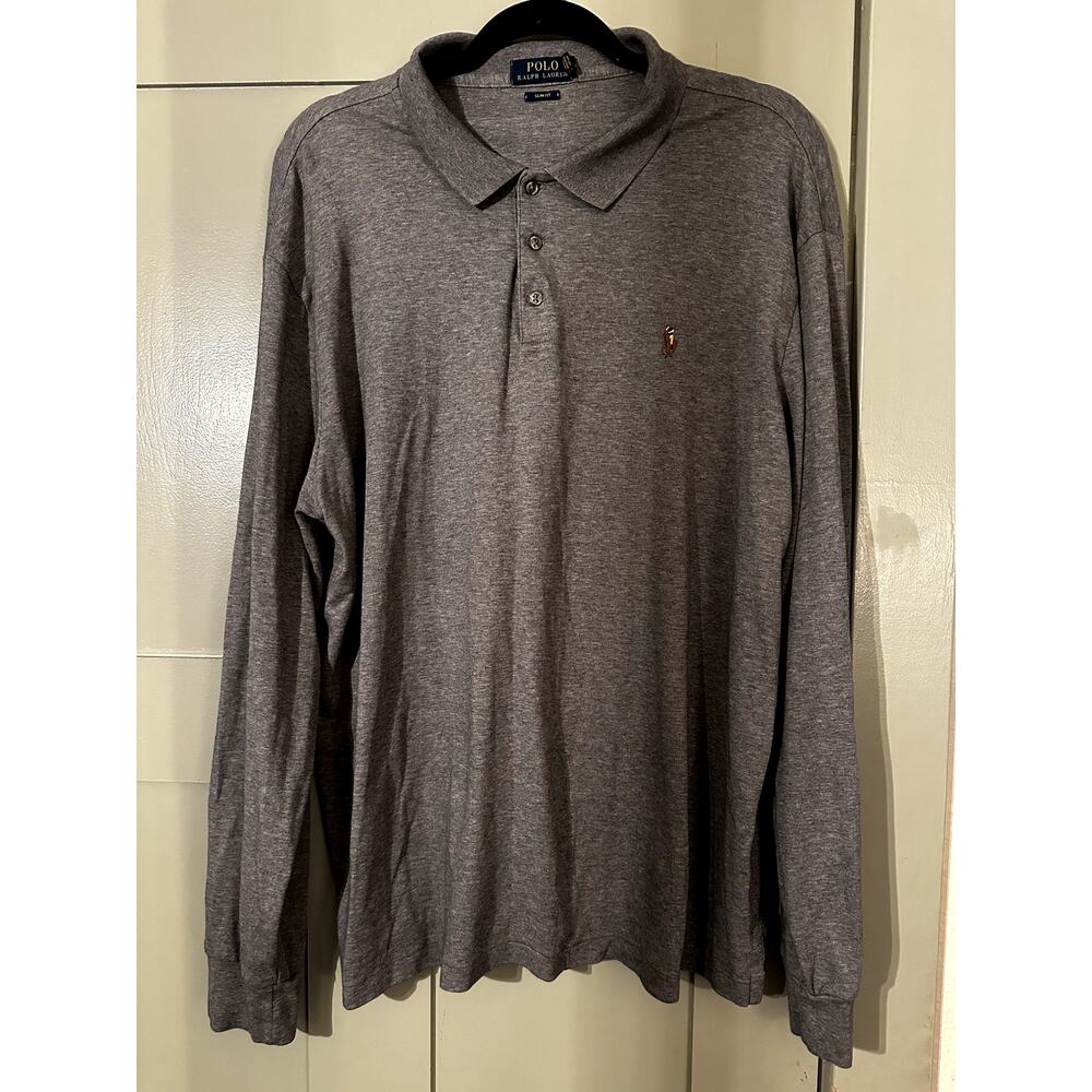 Classic Polo Ralph Lauren Mens Long Sleeve Slim Fit XXL